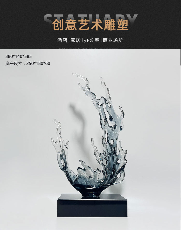 Oceanic Flow Art Centerpiece: Versatile Decor for Living Room, Entryway & Commercial Spaces