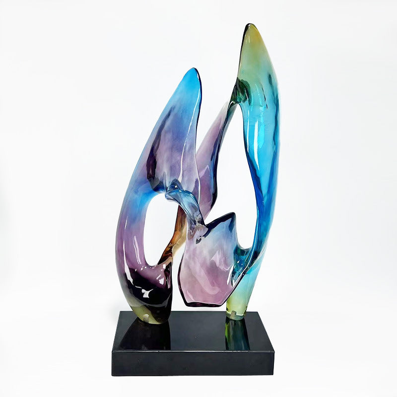 Modern Luxury Luminous Resin Sculpture – Art Sample for Model Apartments & Sales Gallery Decor