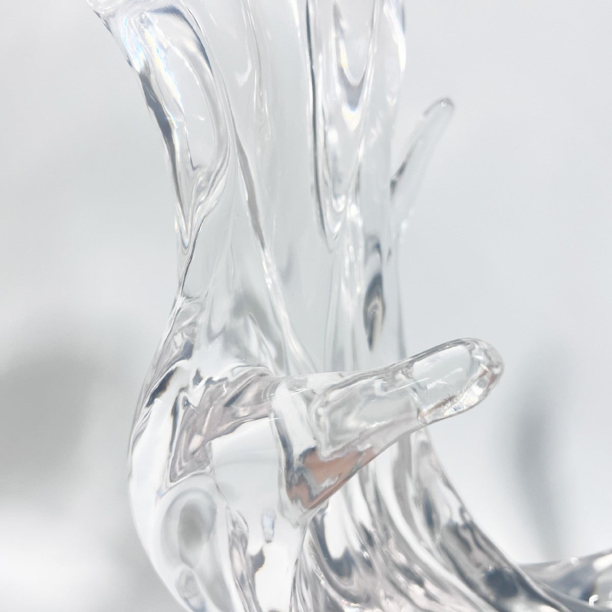 Creative Transparent Resin Wave Sculpture - Home & Hotel Decor for Entryway, Living Room, TV Cabinet