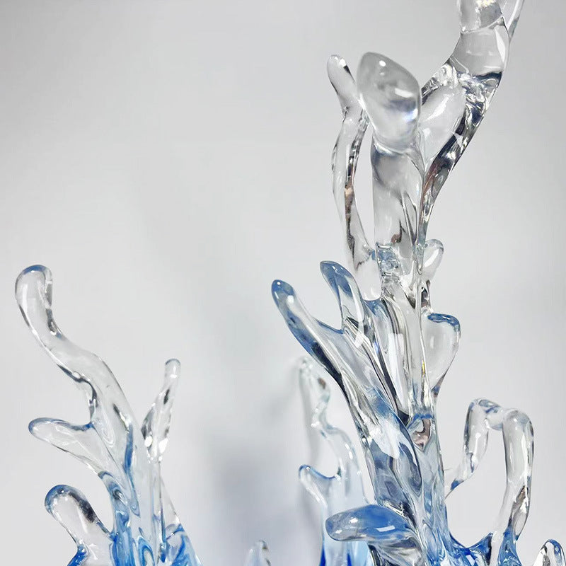 Creative Wave Resin Sculpture – Art Deco for Hotel Lobby, Clubhouse, Living Room & Showflat