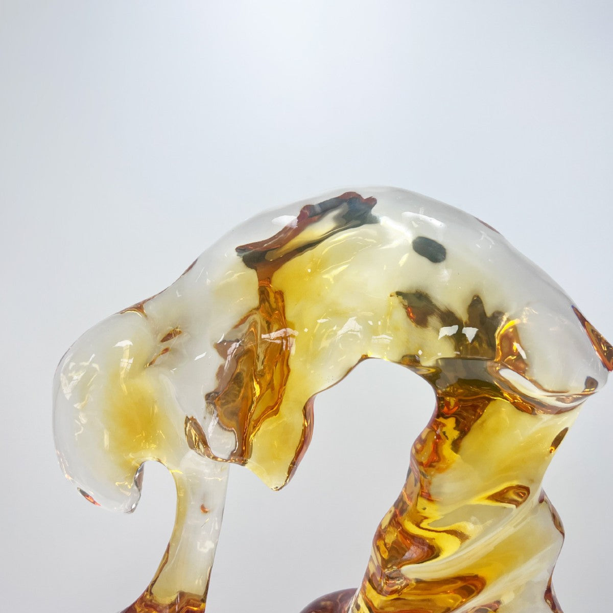 Creative Transparent Resin Sculpture: Taihu Rock-Inspired Ornament for Hotel Lobby, Showflat & Home Decor