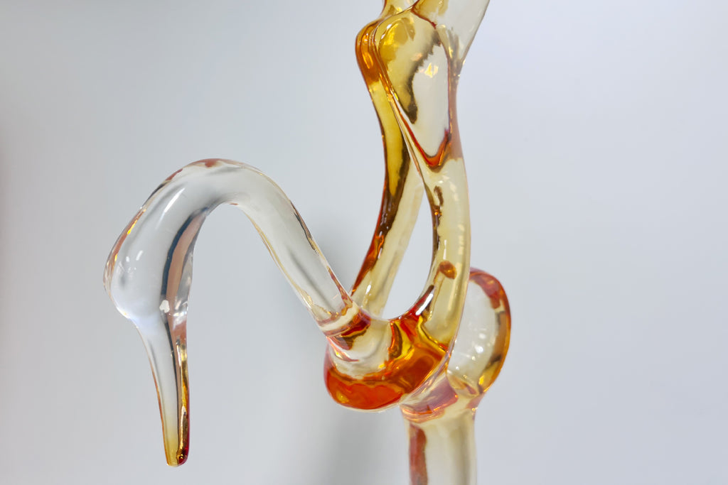 Transparent Resin Swan Sculpture: Modern Home Decor for Desktop, Living Room, Foyer & Show Flat