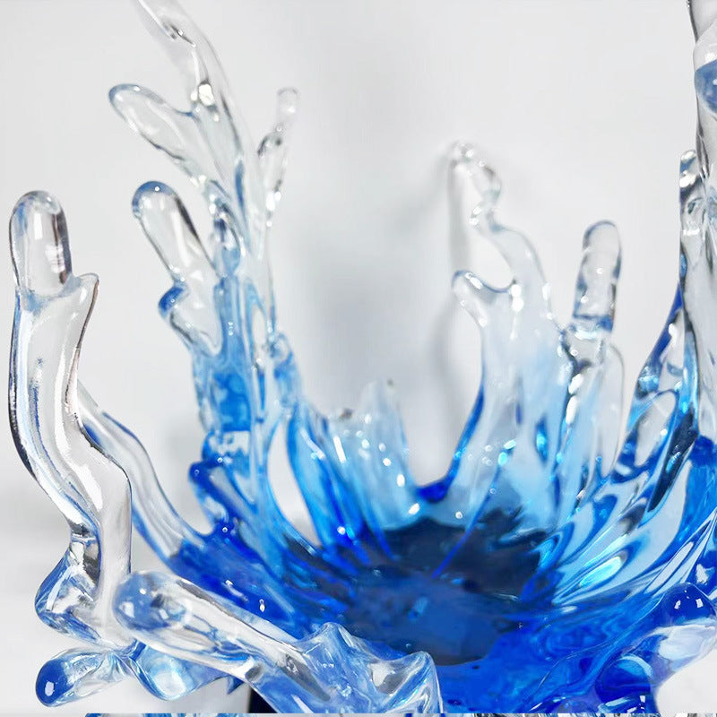 Creative Wave Resin Sculpture – Art Deco for Hotel Lobby, Clubhouse, Living Room & Showflat