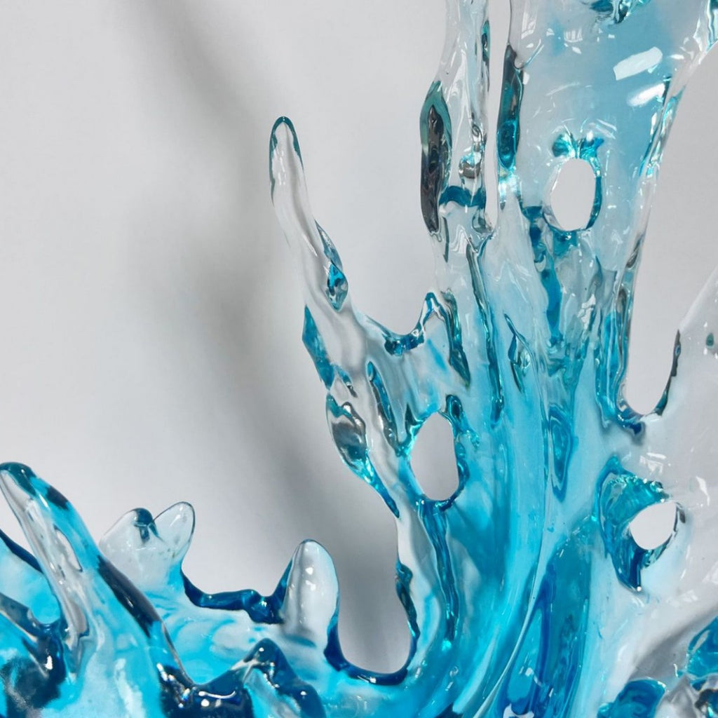 Oceanic Flow Art Centerpiece: Versatile Decor for Living Room, Entryway & Commercial Spaces