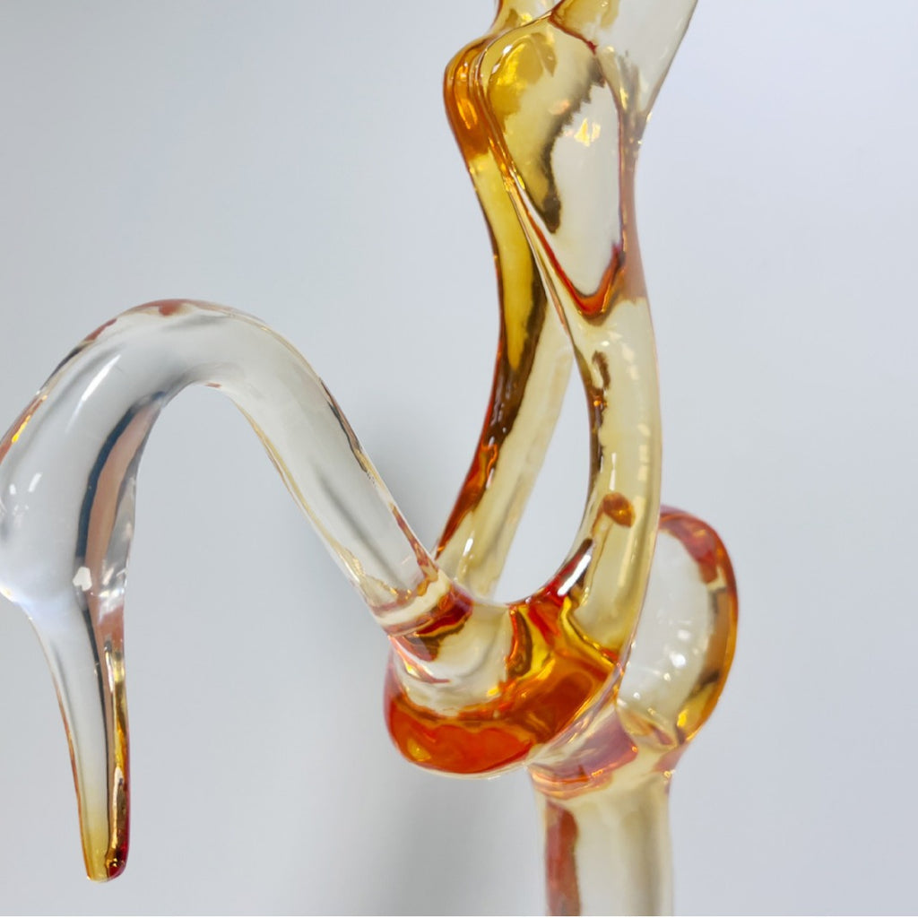 Transparent Resin Swan Sculpture: Modern Home Decor for Desktop, Living Room, Foyer & Show Flat