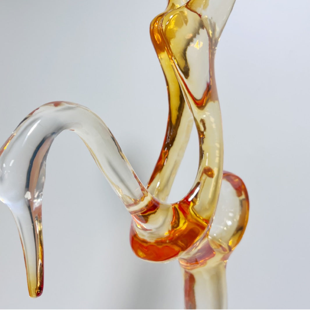Transparent Resin Swan Sculpture: Modern Home Decor for Desktop, Living Room, Foyer & Show Flat