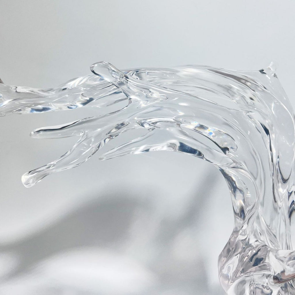 Creative Transparent Resin Wave Sculpture - Home & Hotel Decor for Entryway, Living Room, TV Cabinet