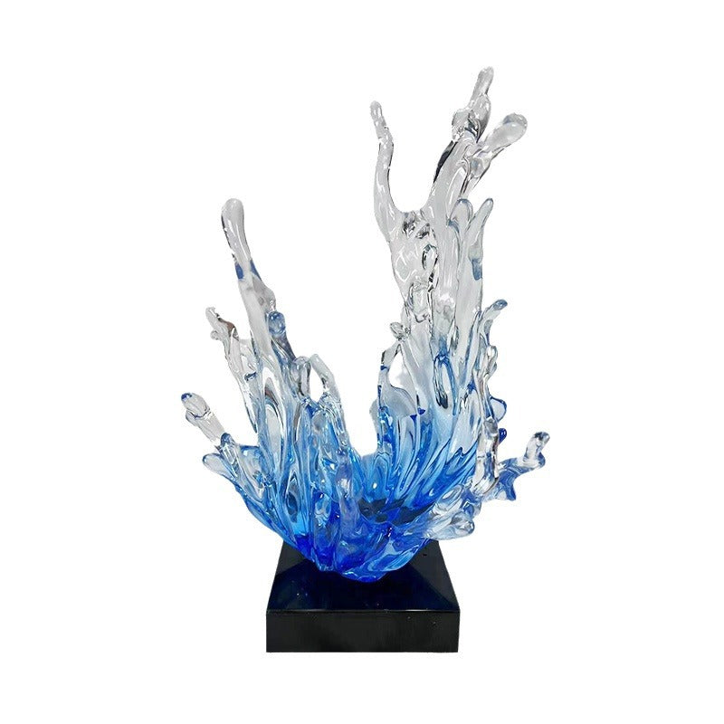 Creative Wave Resin Sculpture – Art Deco for Hotel Lobby, Clubhouse, Living Room & Showflat