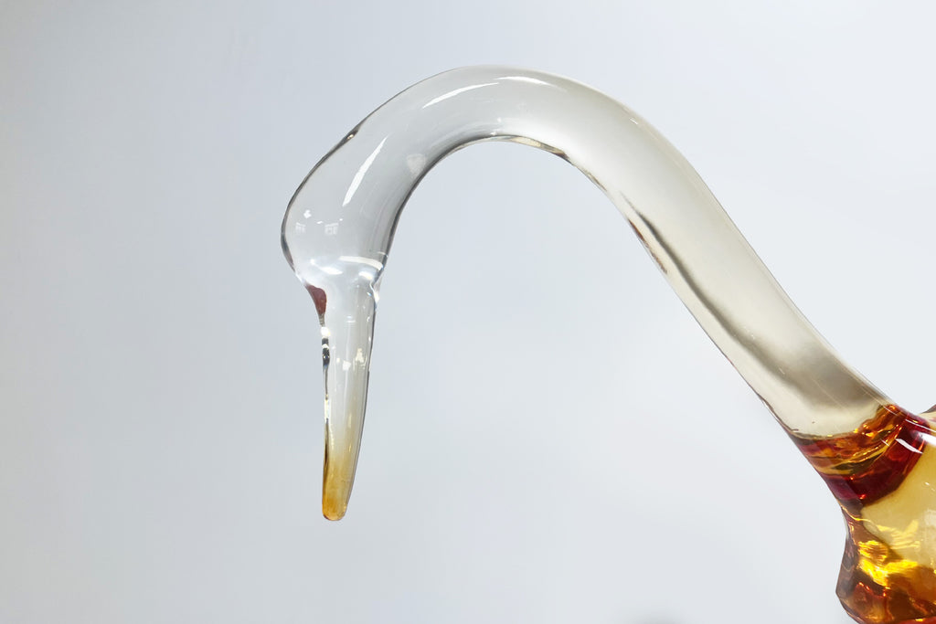 Transparent Resin Swan Sculpture: Modern Home Decor for Desktop, Living Room, Foyer & Show Flat