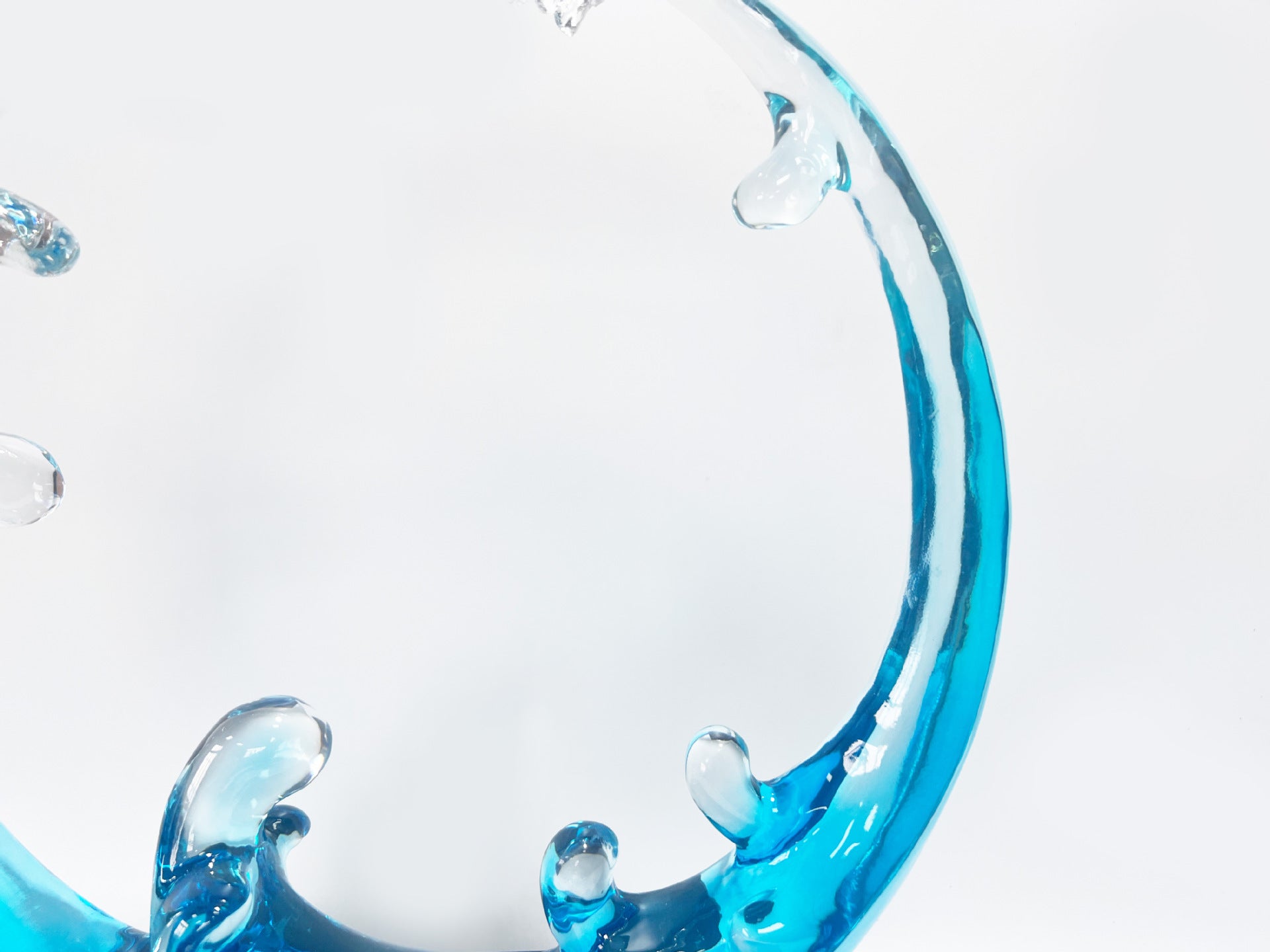 Wealth-Attracting Clear Resin Dragon Sculpture: Feng Shui Art for Living Room, TV Cabinet & Showflat