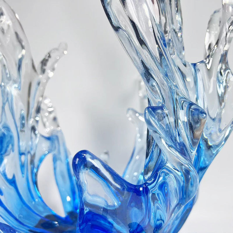 Creative Wave Resin Sculpture – Art Deco for Hotel Lobby, Clubhouse, Living Room & Showflat