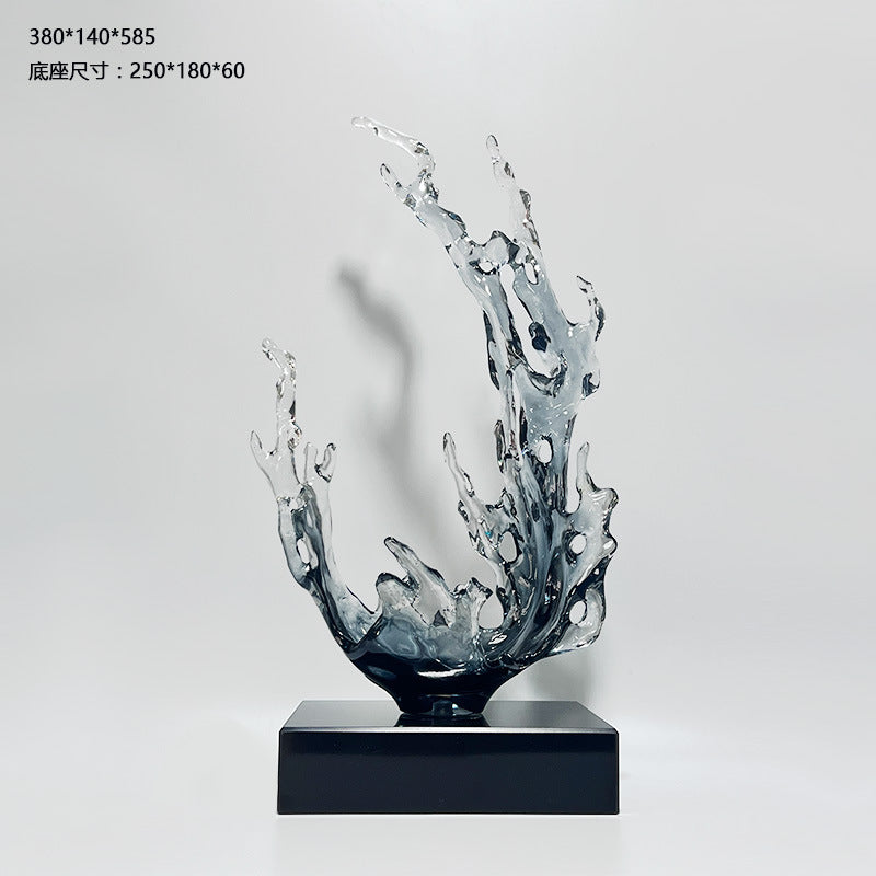 Oceanic Flow Art Centerpiece: Versatile Decor for Living Room, Entryway & Commercial Spaces