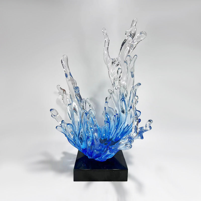 Creative Wave Resin Sculpture – Art Deco for Hotel Lobby, Clubhouse, Living Room & Showflat