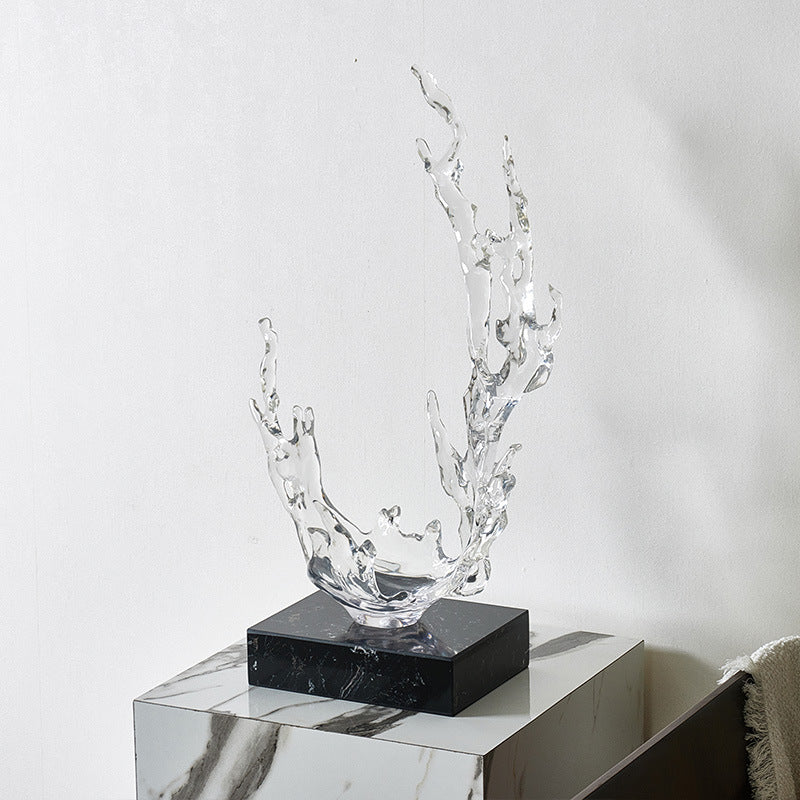 Oceanic Flow Art Centerpiece: Versatile Decor for Living Room, Entryway & Commercial Spaces